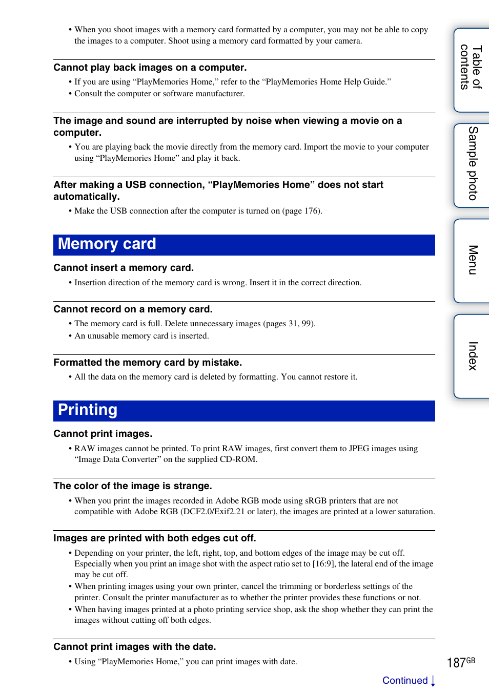 Sony NEX-F3 User Manual | Page 187 / 206