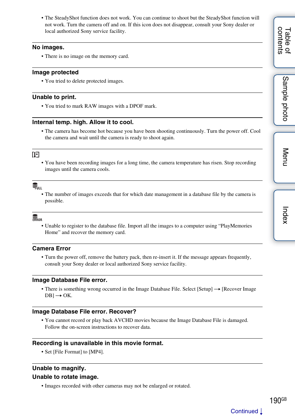 Sony NEX-F3 User Manual | Page 190 / 206