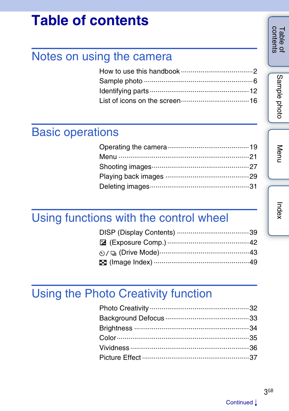 Sony NEX-F3 User Manual | Page 3 / 206