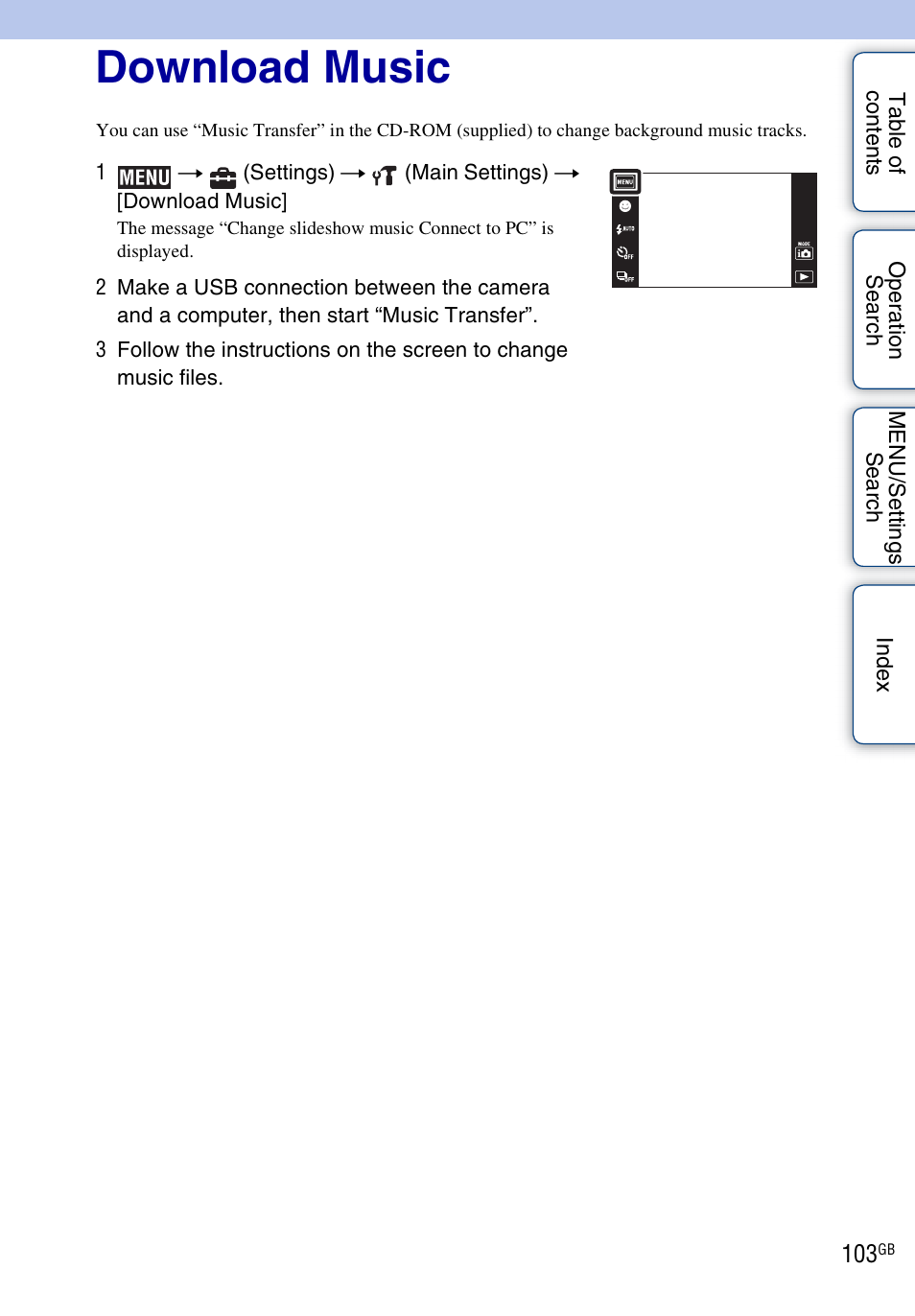 Download music | Sony DSC-TX1 User Manual | Page 103 / 150