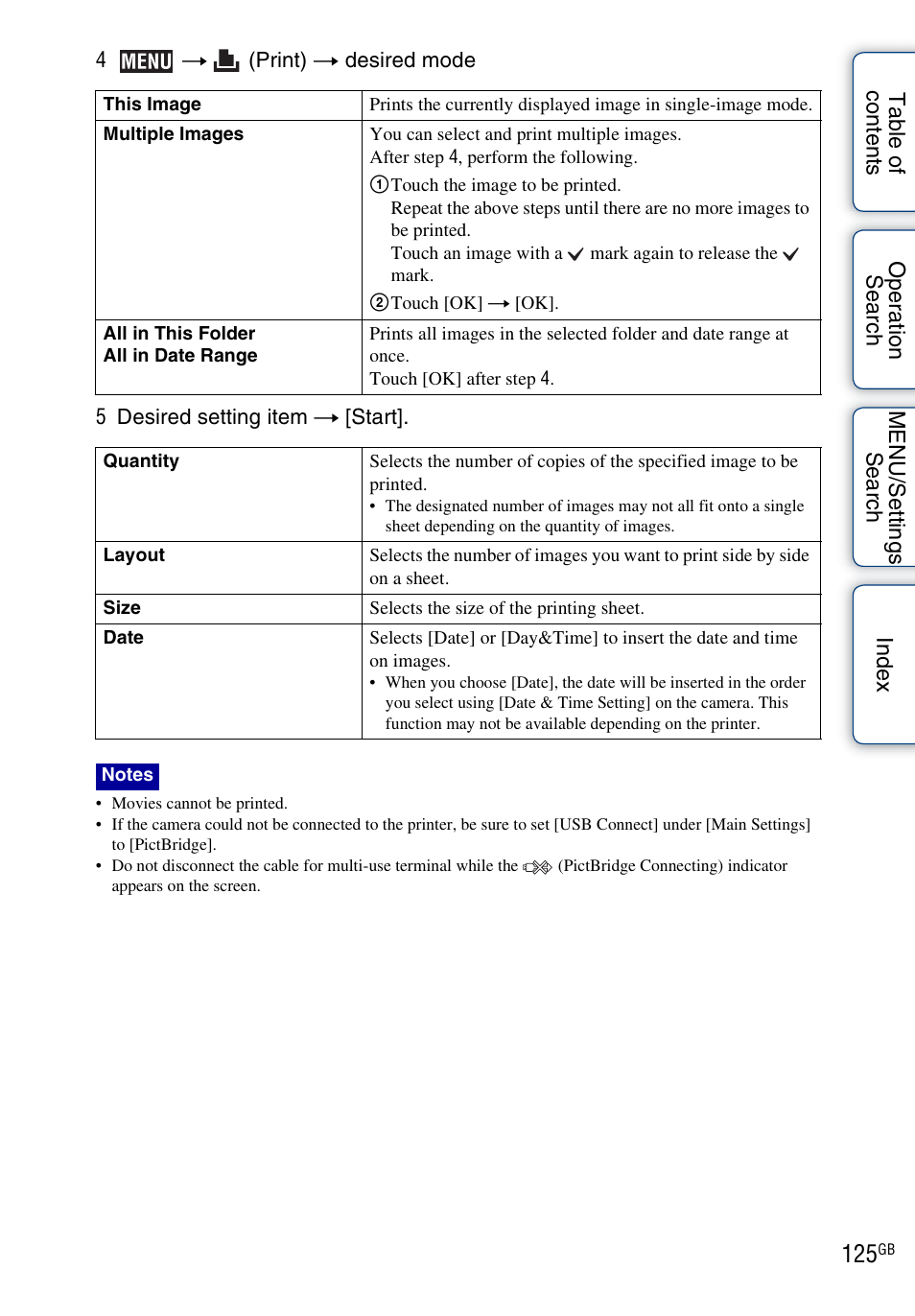 Sony DSC-TX1 User Manual | Page 125 / 150