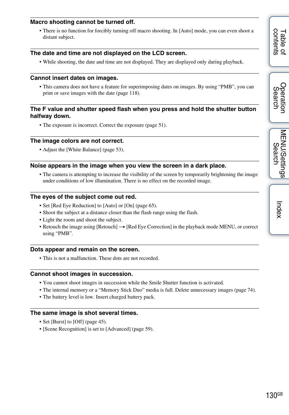 Sony DSC-TX1 User Manual | Page 130 / 150