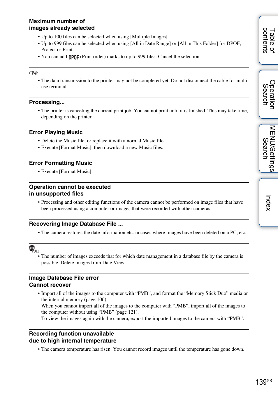 Sony DSC-TX1 User Manual | Page 139 / 150