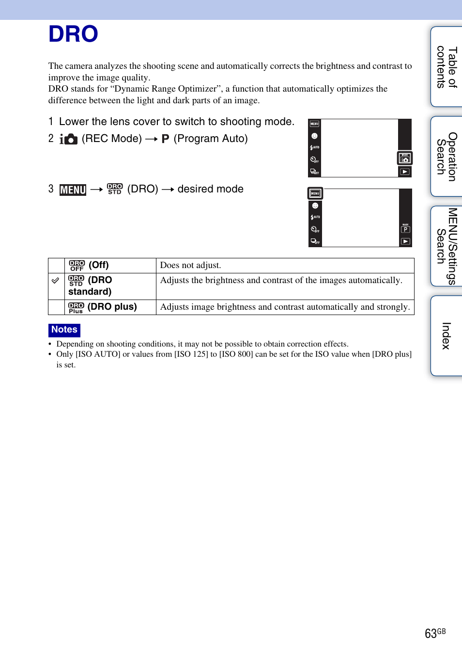 Sony DSC-TX1 User Manual | Page 63 / 150