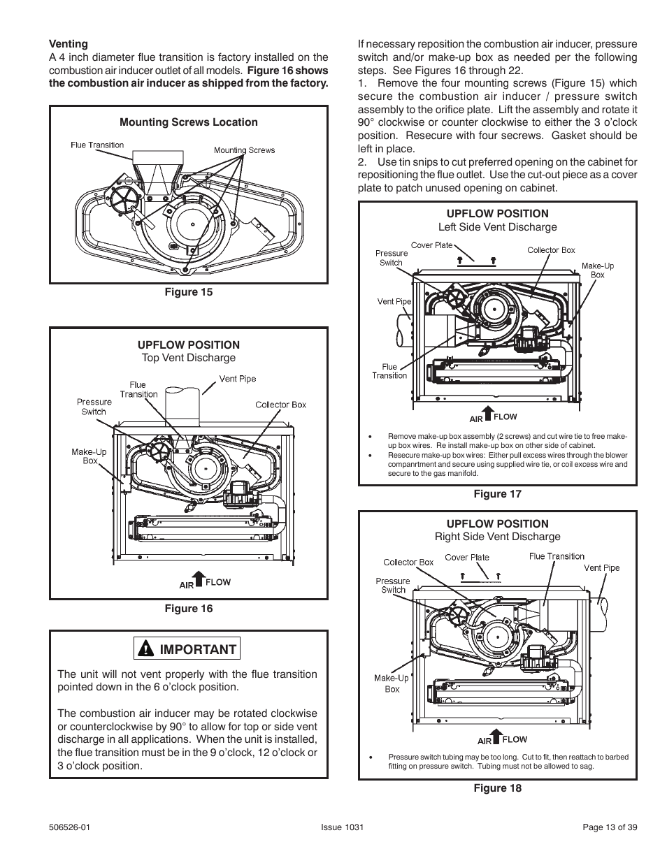 Important | Allied Air Enterprises 80G1UH User Manual | Page 13 / 39