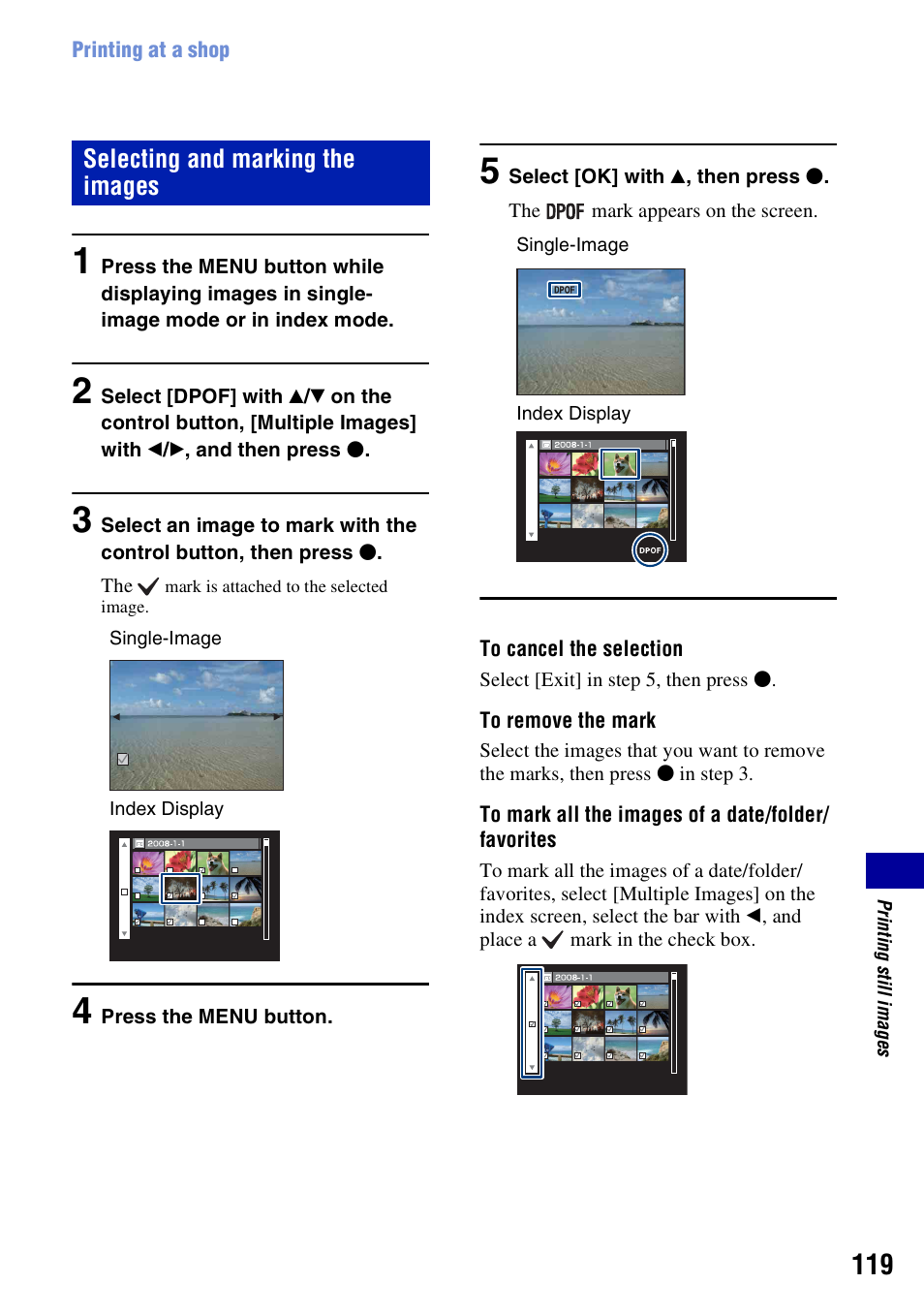 Sony DSC-W300 User Manual | Page 119 / 145