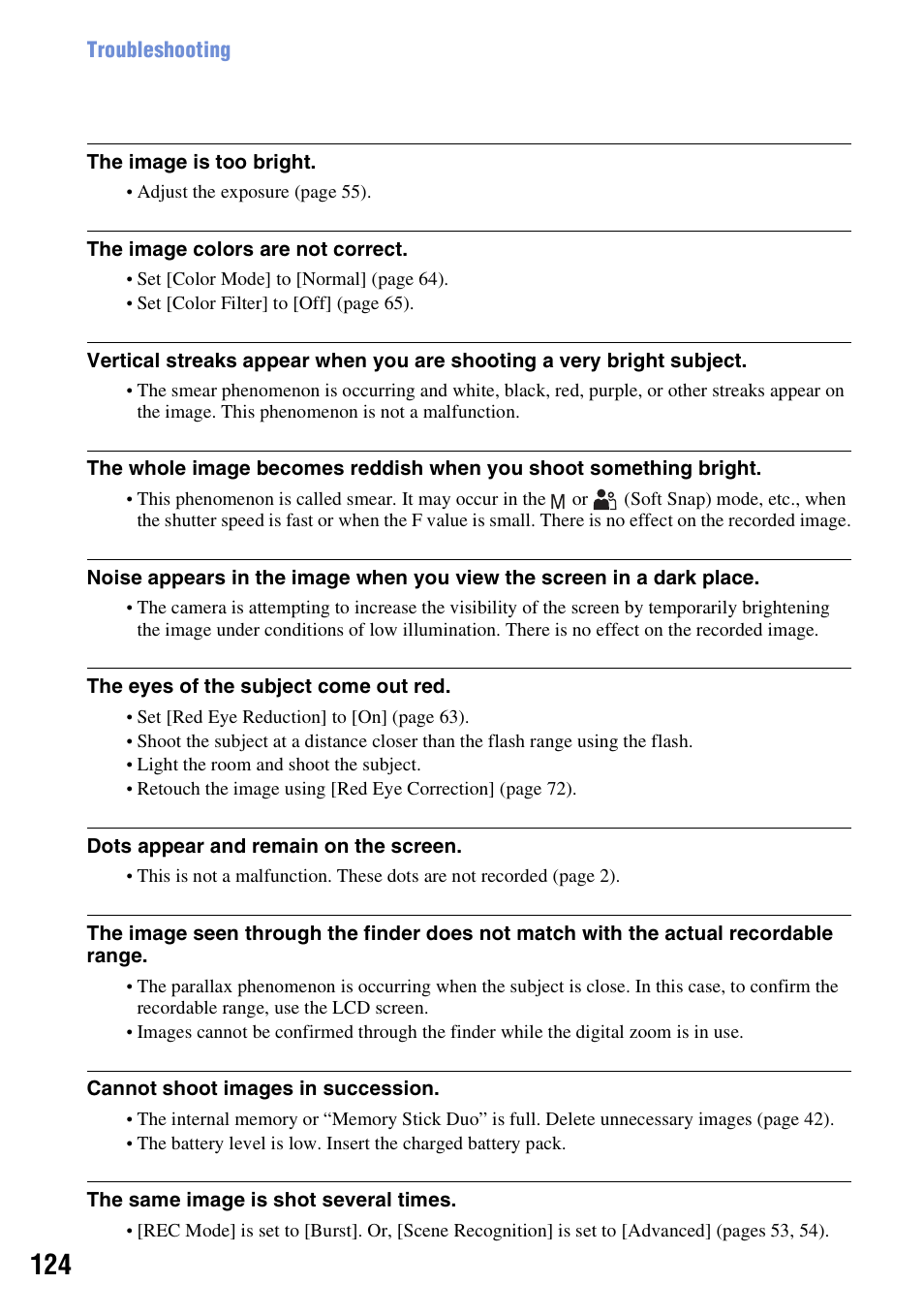 Sony DSC-W300 User Manual | Page 124 / 145