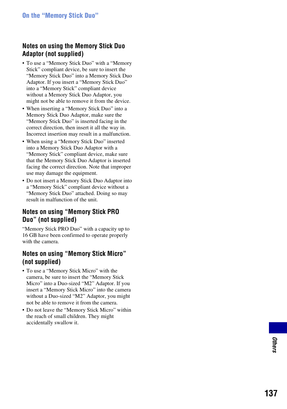 Sony DSC-W300 User Manual | Page 137 / 145