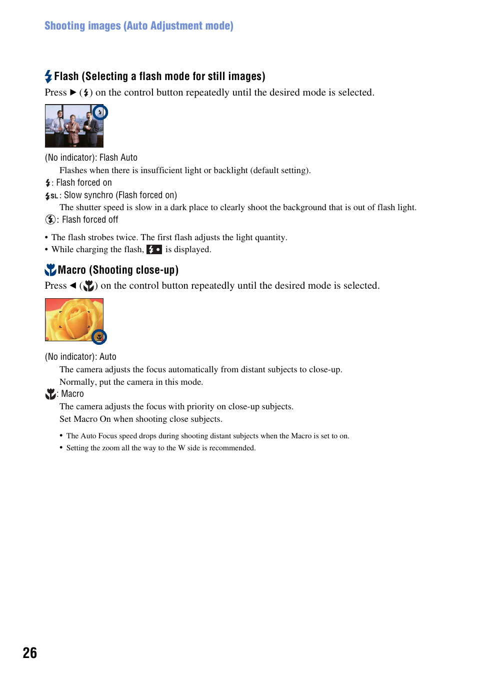 H (26) | Sony DSC-W300 User Manual | Page 26 / 145