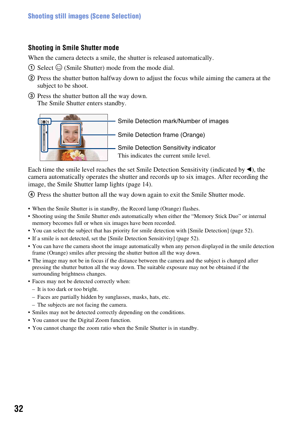 S (32) | Sony DSC-W300 User Manual | Page 32 / 145