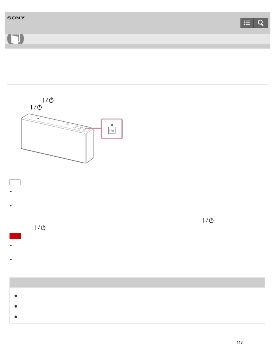 Turning the power on, You can turn on the speaker, Help guide | Sony SRS-X7 User Manual | Page 128 / 287