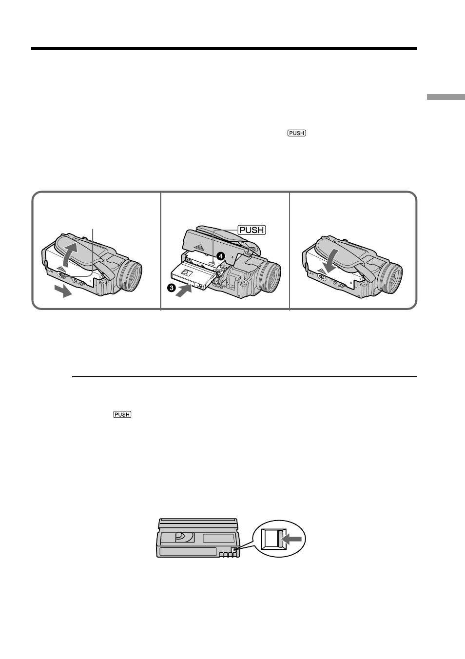 Step 2 inserting a cassette | Sony DCR-TRV20 User Manual | Page 15 / 152