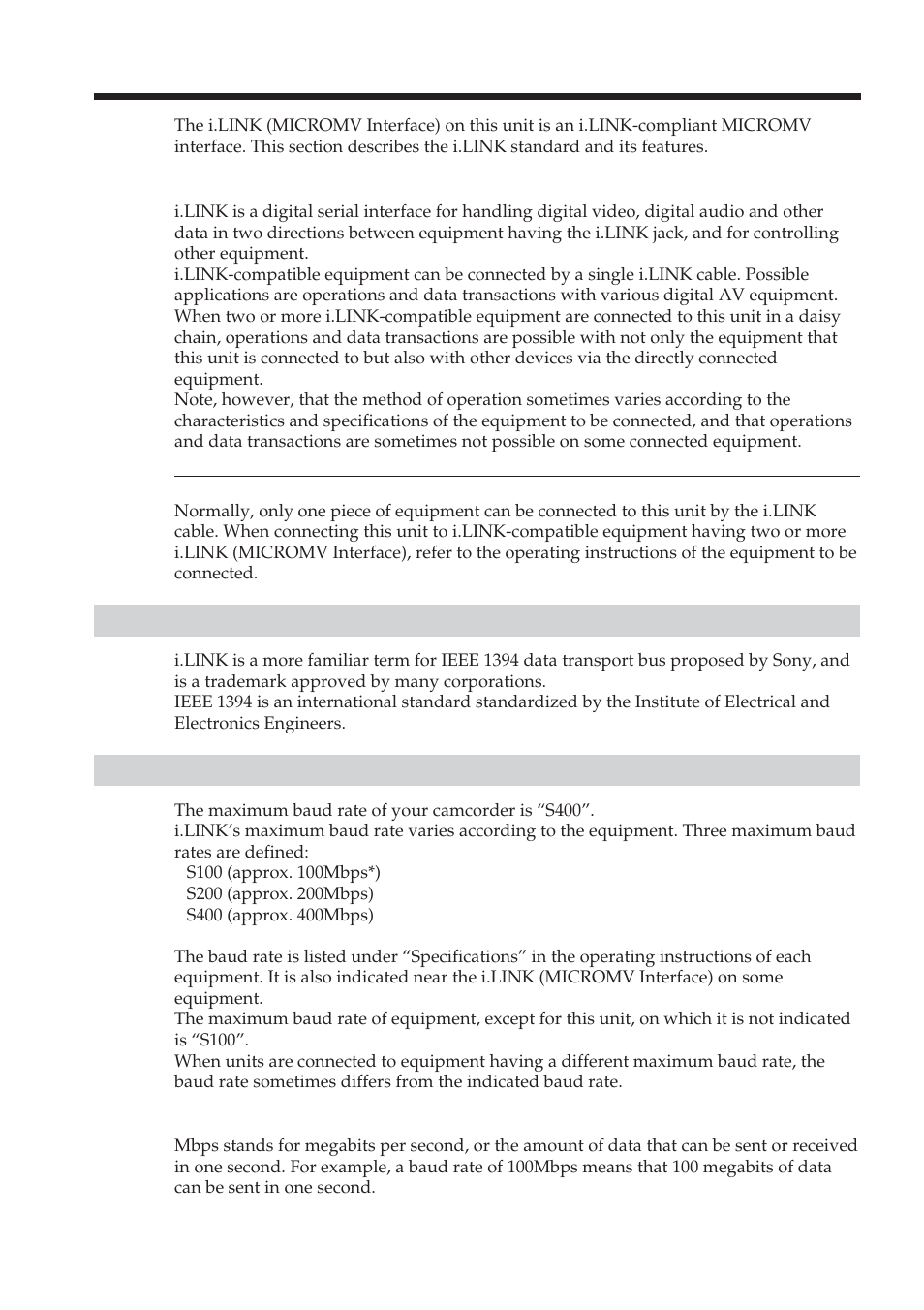 About i.link | Sony DCR-IP210 User Manual | Page 198 / 220