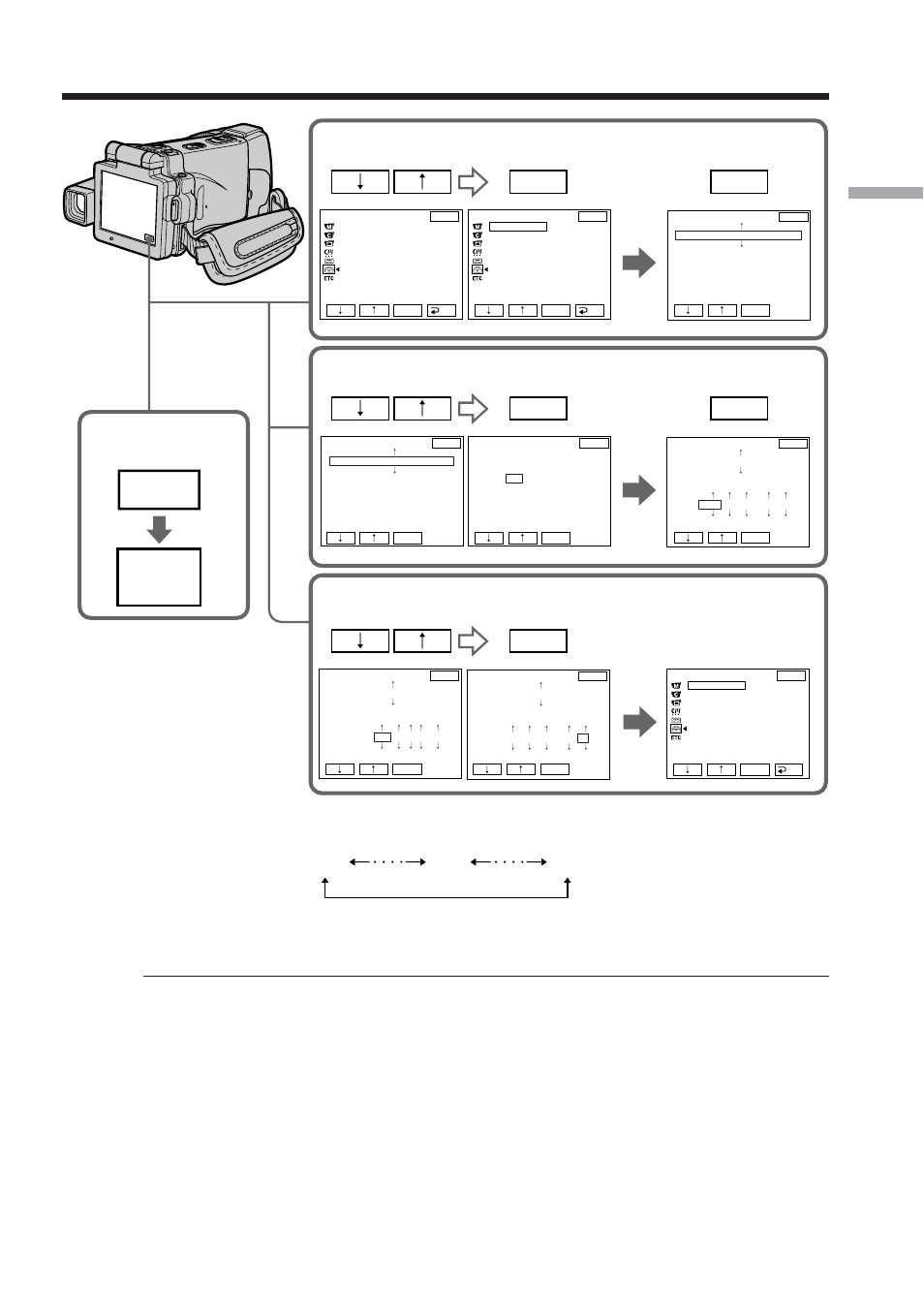 Menu, Step 2 setting the date and time, The year changes as follows | Exec, Getting started | Sony DCR-IP210 User Manual | Page 23 / 220