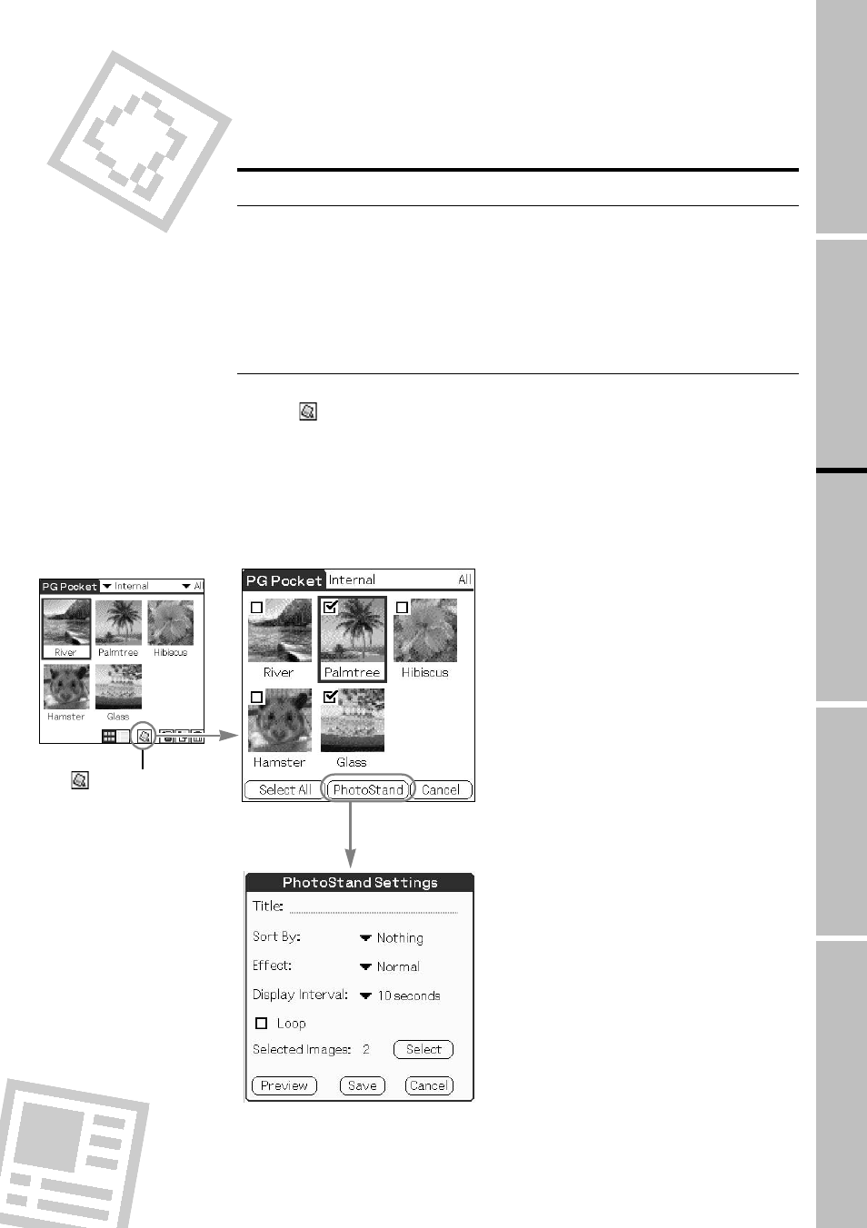 Photostand, What is photostand, Using photostand function | Sony PEG-N610C User Manual | Page 15 / 29