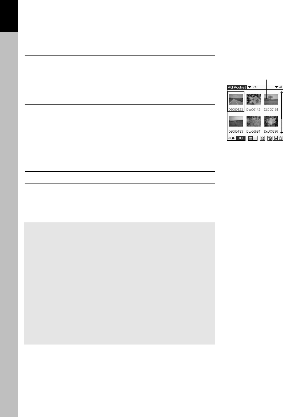 Restrictions on camera picture, Saving in the clie handheld, Using picturegear pocket in other applications | Pasting to address book, Advanced functions of picturegear pocket | Sony PEG-N610C User Manual | Page 24 / 29