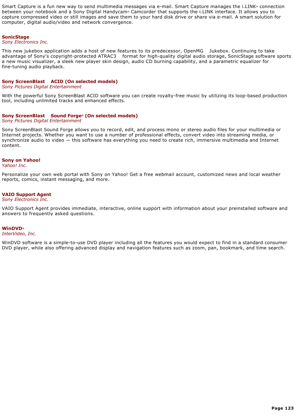 Sony PCG-NV190P User Manual | Page 123 / 188