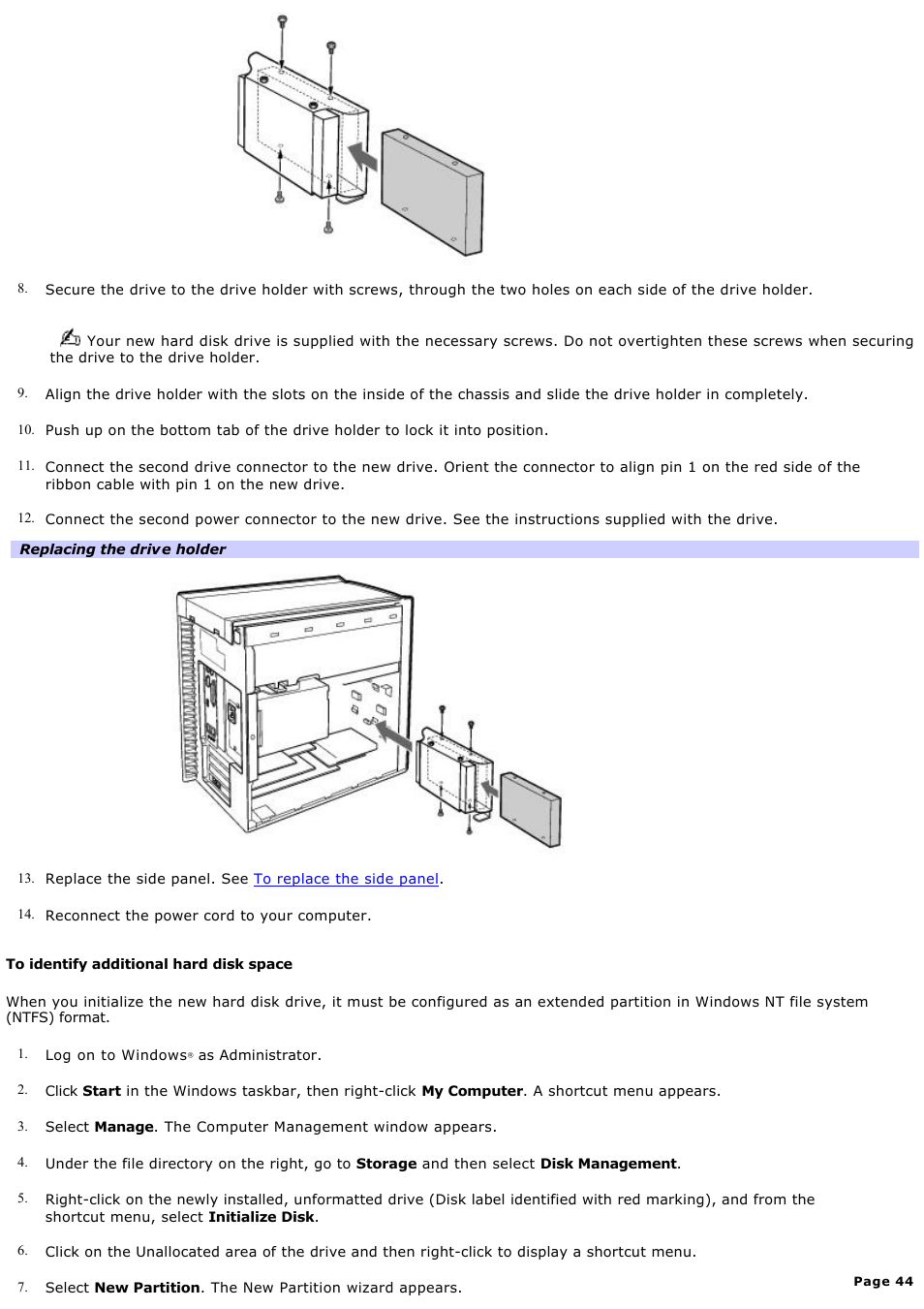 Sony PCV-RXA842 User Manual | Page 44 / 97