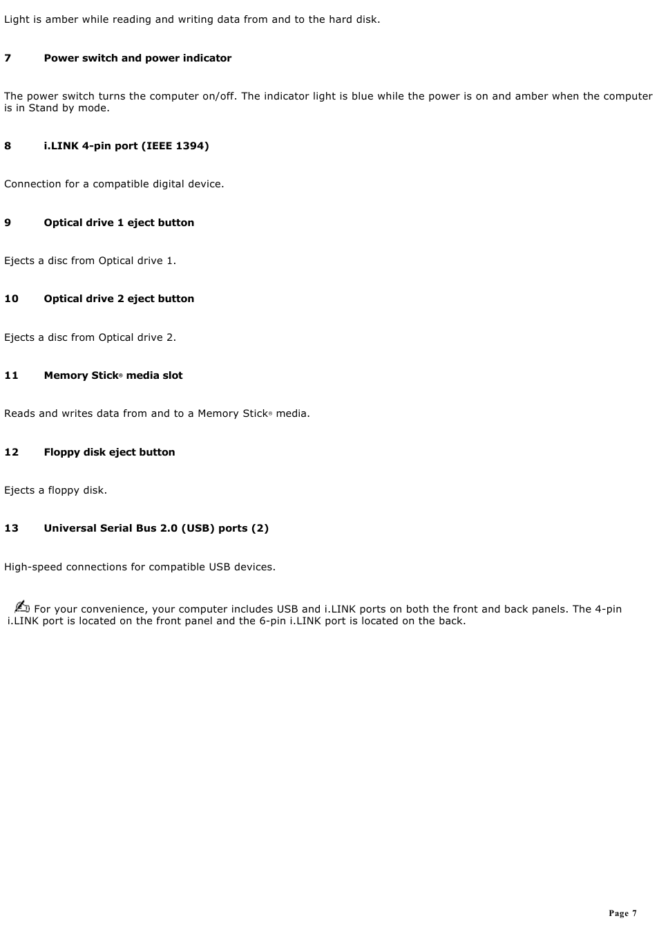 Sony PCV-RXA842 User Manual | Page 7 / 97