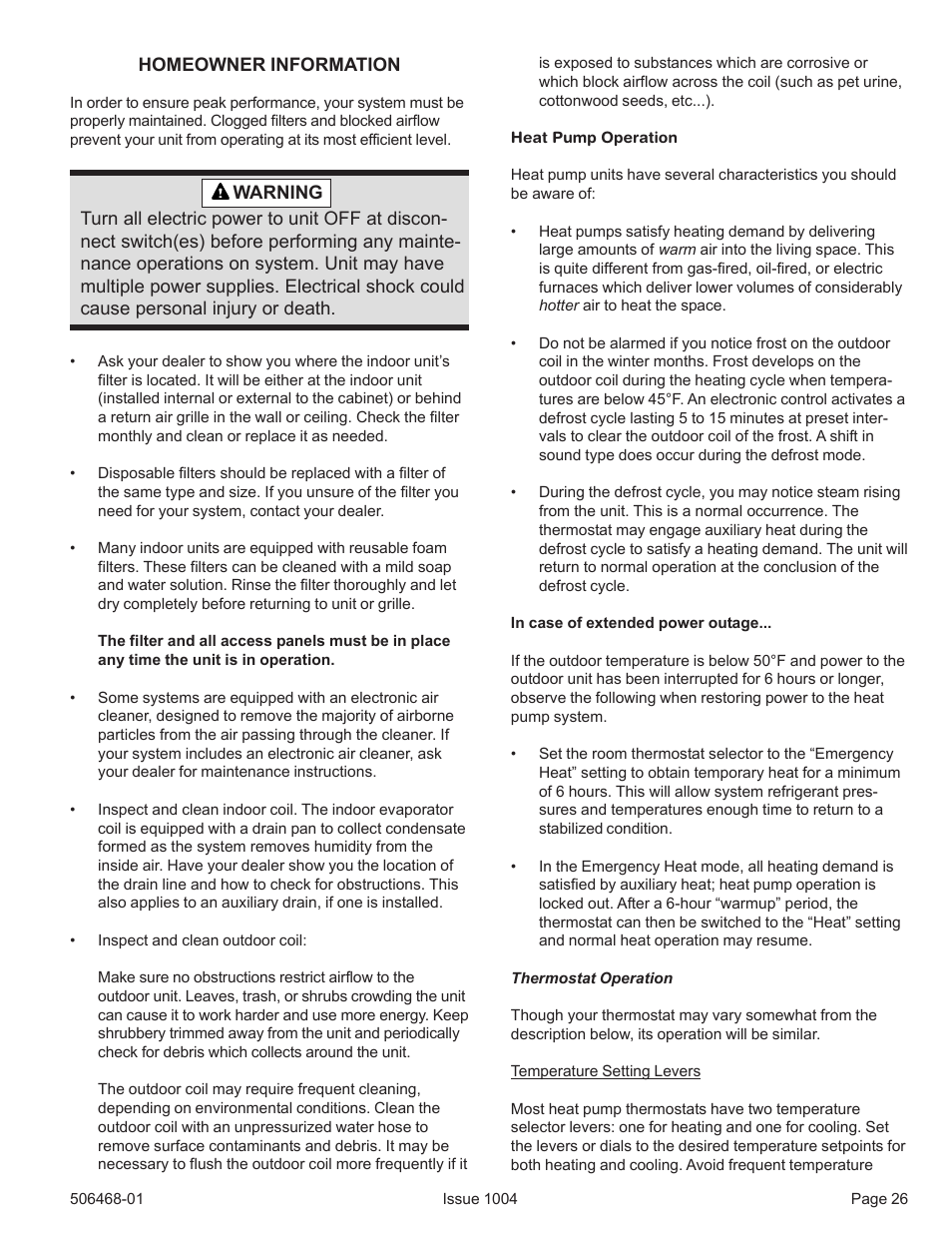 Allied Air Enterprises 4HP16LT User Manual | Page 26 / 30