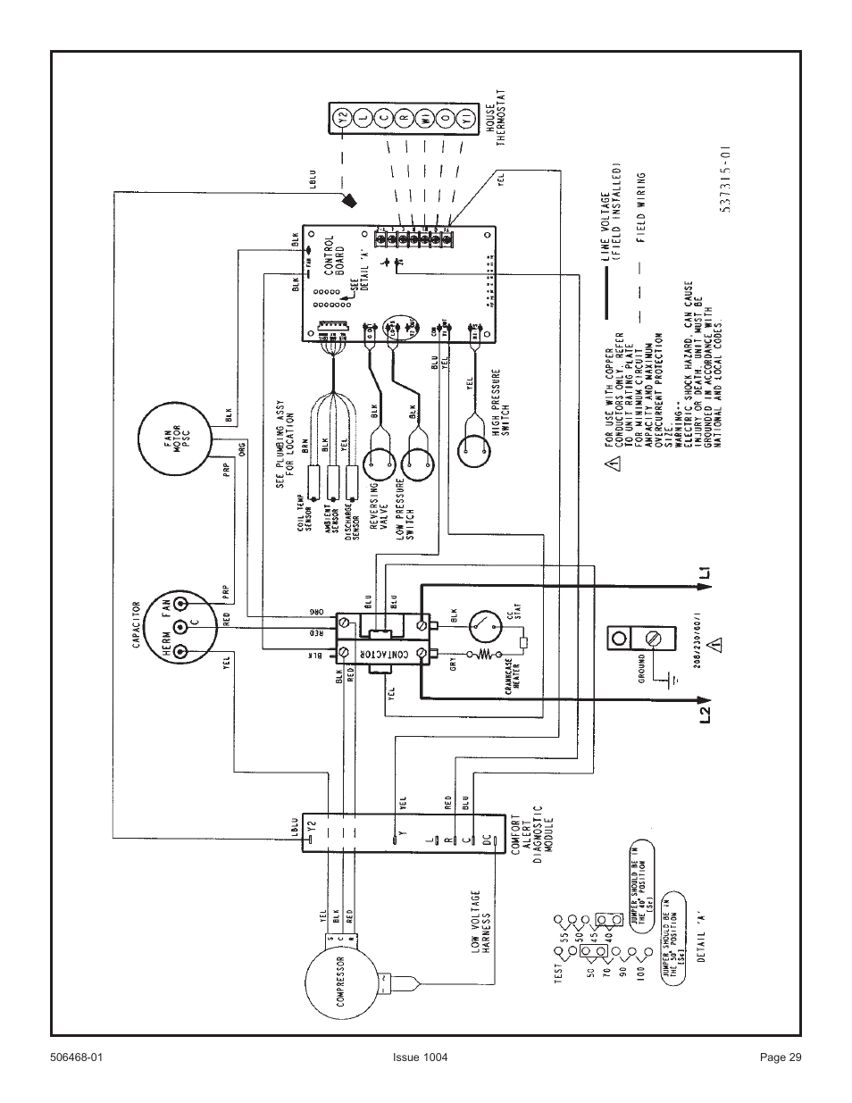 Single stage wire diagram | Allied Air Enterprises 4HP16LT User Manual | Page 29 / 30