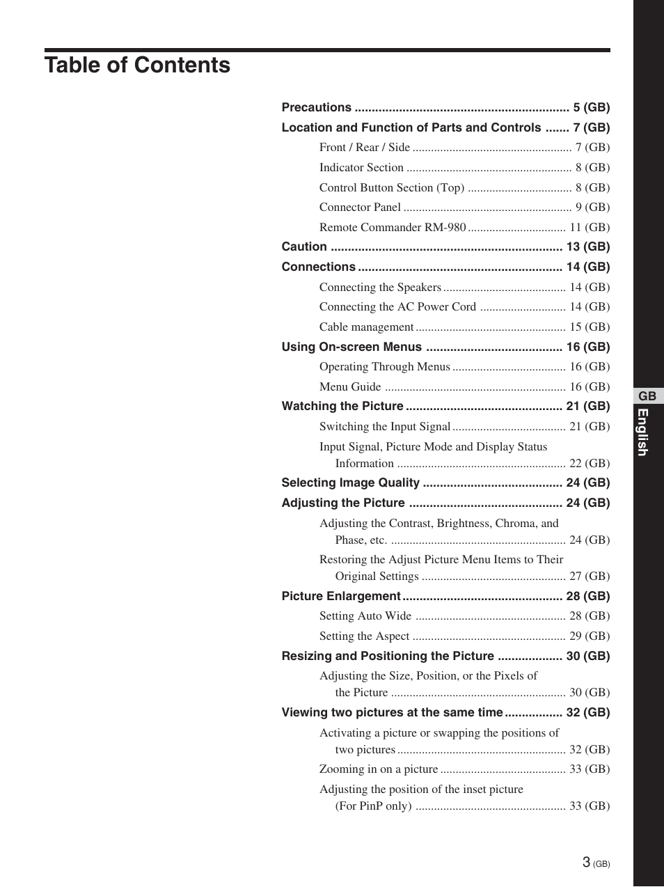 Sony FWD-32LX1R User Manual | Page 3 / 45