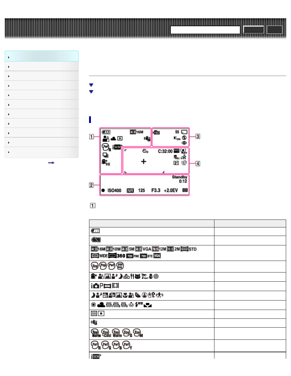 List of icons displayed on the screen, Cyber-shot user guide | Sony DSC-W690 User Manual | Page 23 / 184
