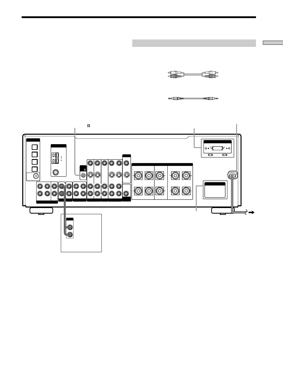 Other hookups, Required cords, Hooking up the components | Audio cords (not supplied), Control a1 connecting cord (not supplied), Ac power cord, Black, Black to a wall outlet, White (l), Models of area code e2, e3 only | Sony STR-DE675 User Manual | Page 11 / 56