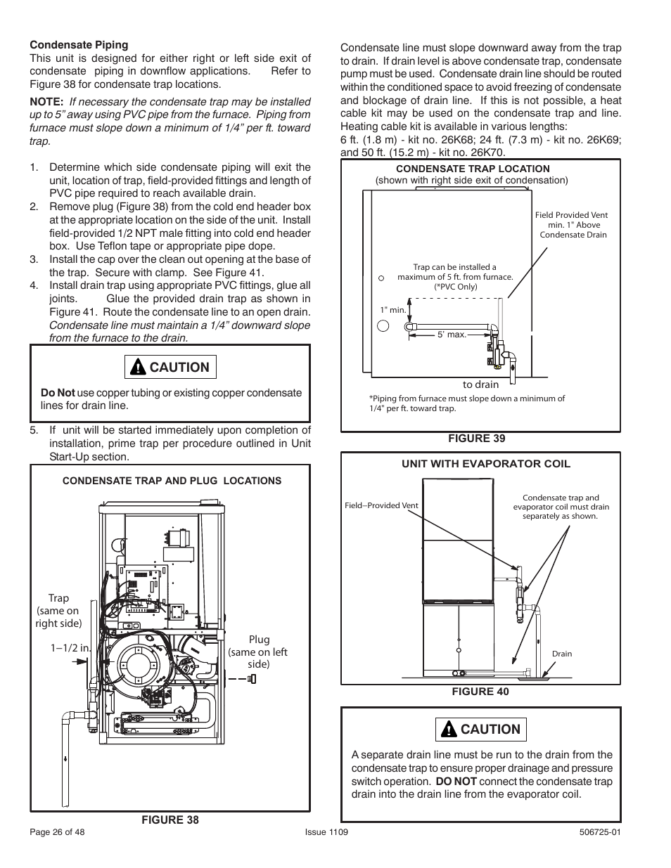 Caution | Allied Air Enterprises A95DF User Manual | Page 26 / 48