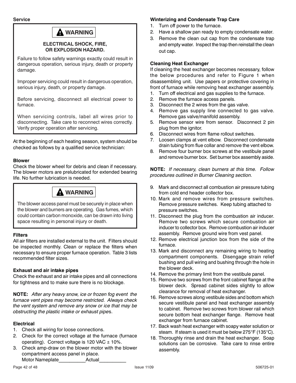 Allied Air Enterprises A95DF User Manual | Page 42 / 48