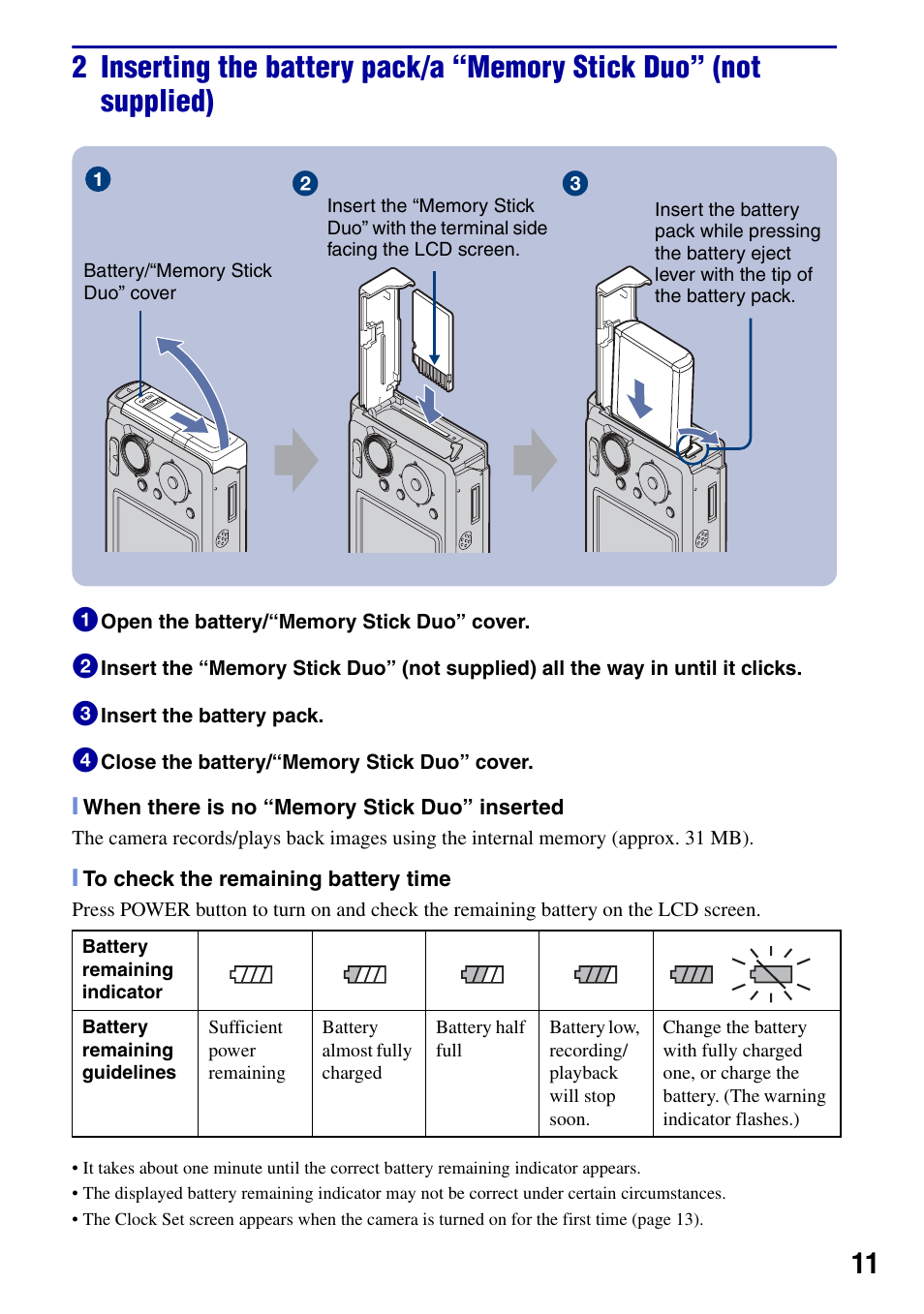 Sony DSC-W80 User Manual | Page 11 / 36