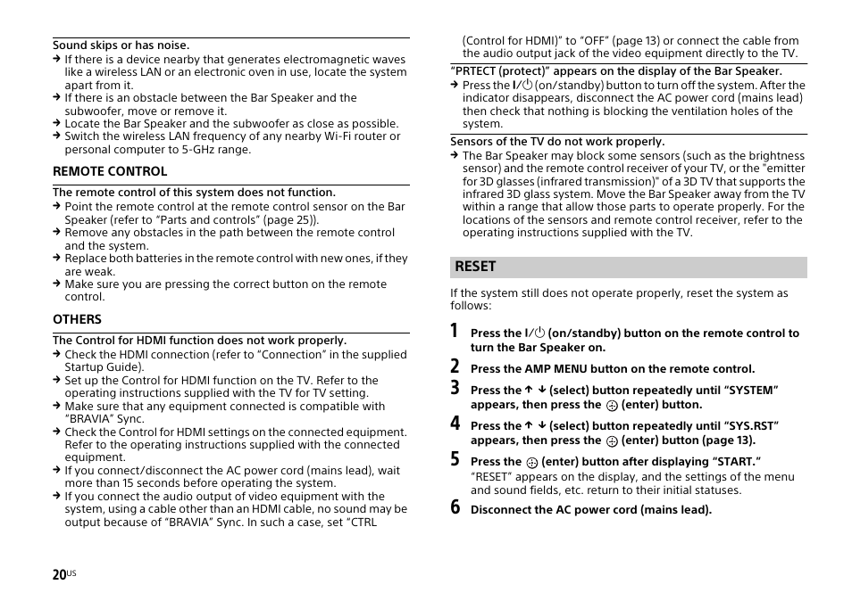 Sony HT-CT770 User Manual | Page 20 / 96