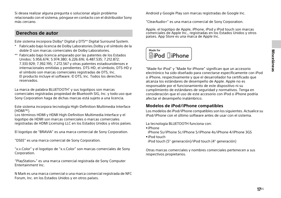 Sony HT-CT770 User Manual | Page 77 / 96