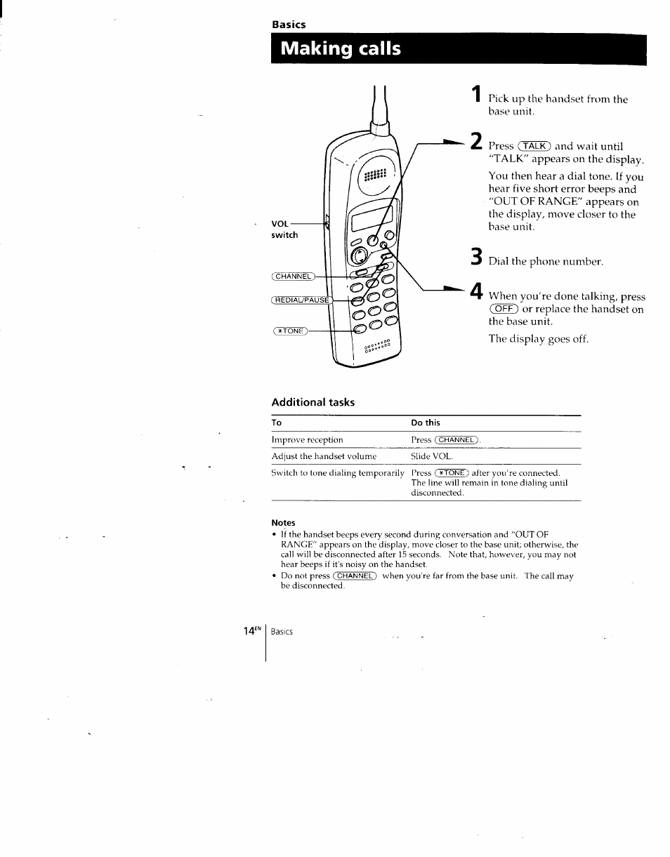 Making calls | Sony SPP-A700 User Manual | Page 14 / 92