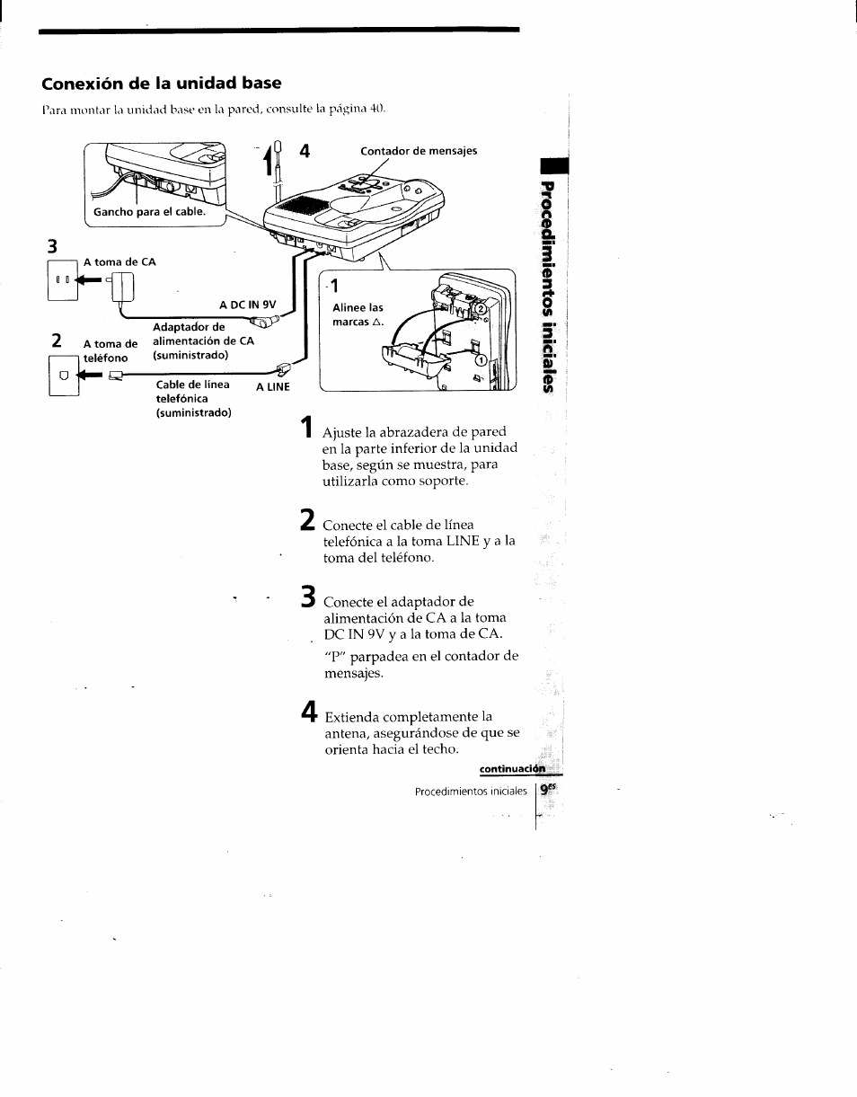 Conexión de la unidad base | Sony SPP-A700 User Manual | Page 55 / 92