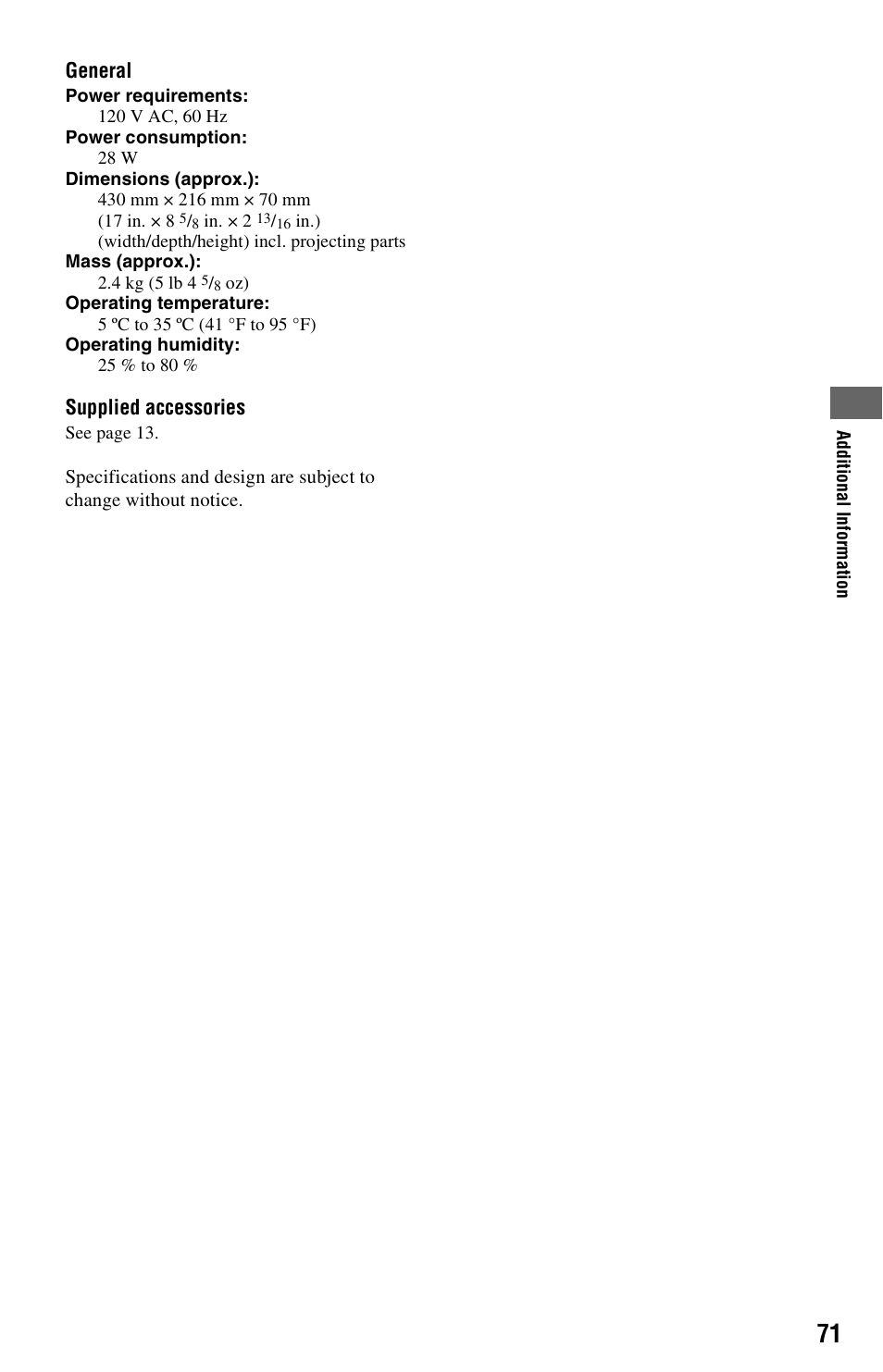 Sony BDP-S560 User Manual | Page 71 / 87