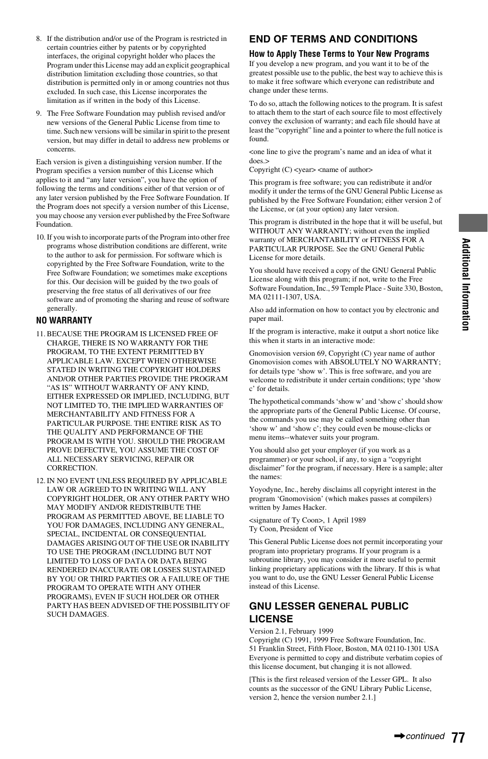 Sony BDP-S560 User Manual | Page 77 / 87