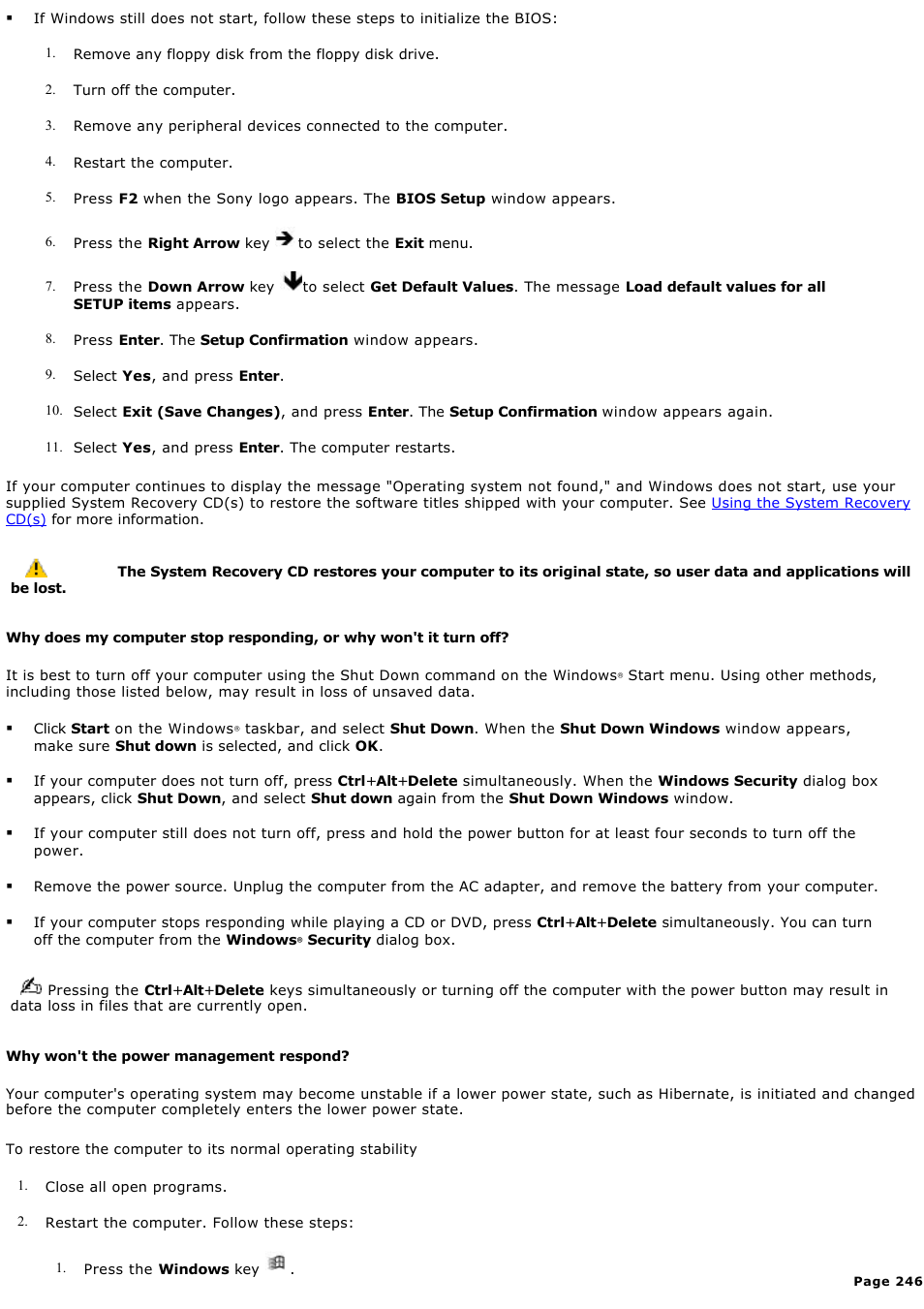 Sony PCG-GRX690K User Manual | Page 246 / 264