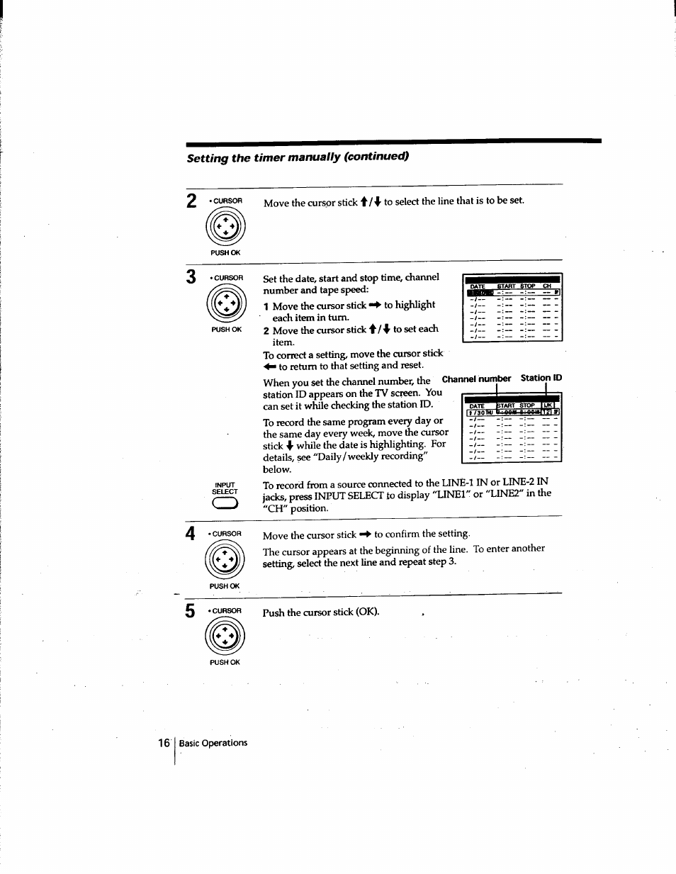 Setting the timer manually (continued) | Sony SLV-M91HF User Manual | Page 16 / 80