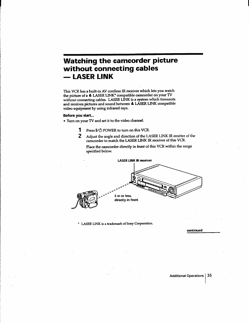 Before you start, L/(!) | Sony SLV-M91HF User Manual | Page 35 / 80