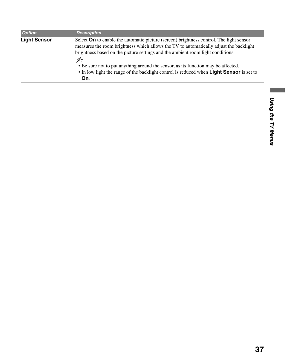 Sony KDL-26M3000 User Manual | Page 37 / 48