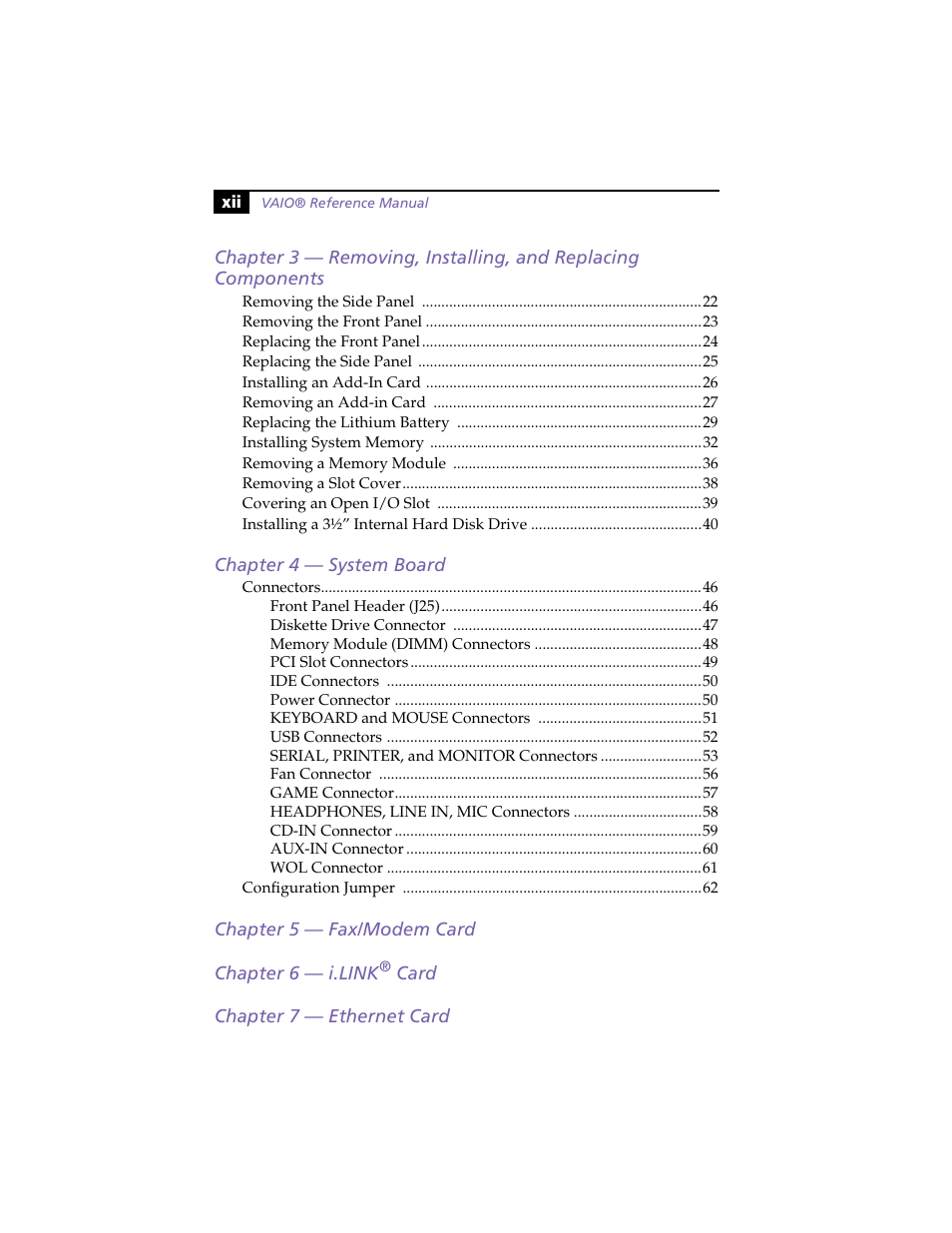 Sony PCV-J100 User Manual | Page 12 / 114