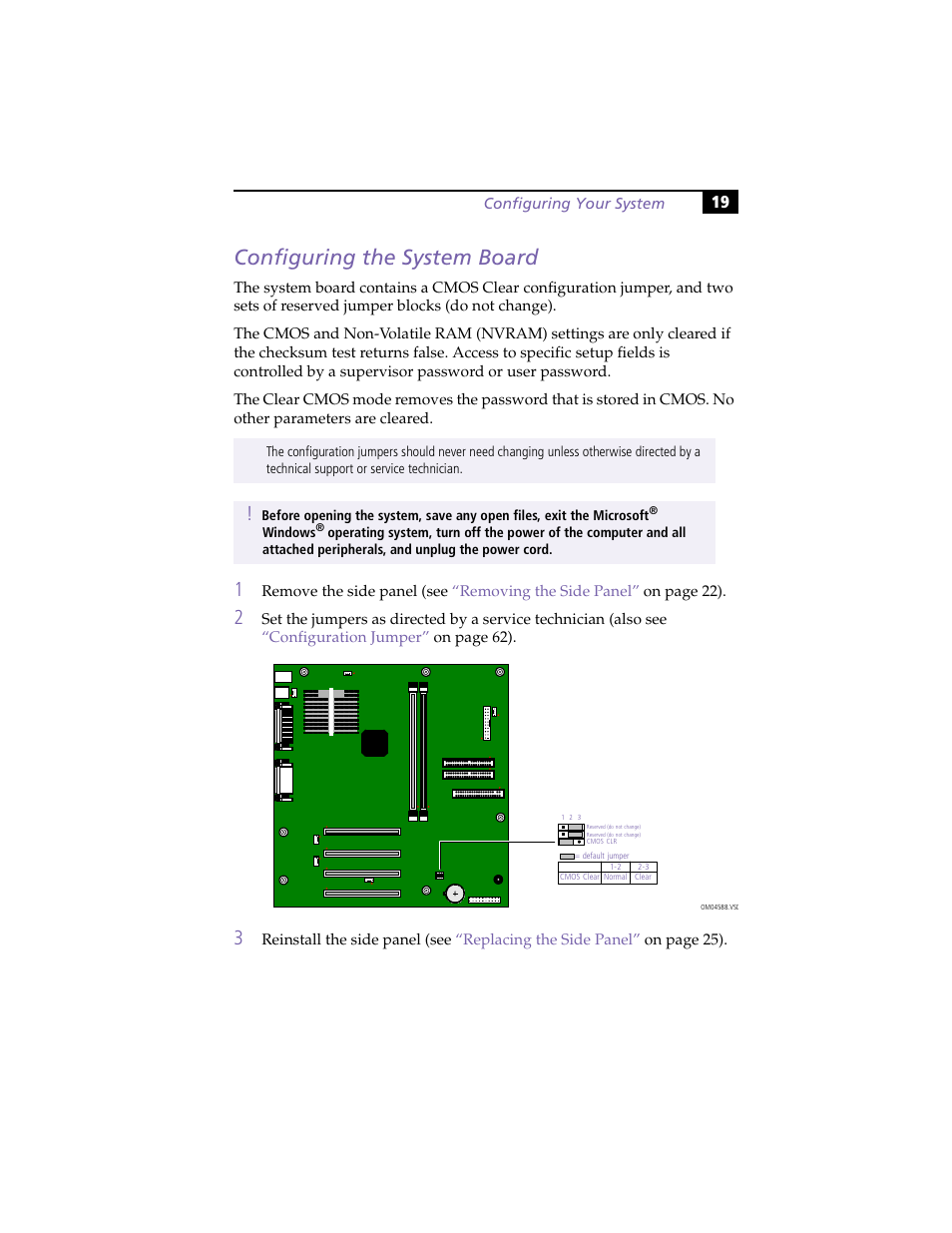 Configuring the system board, Aux-in connector | Sony PCV-J100 User Manual | Page 33 / 114