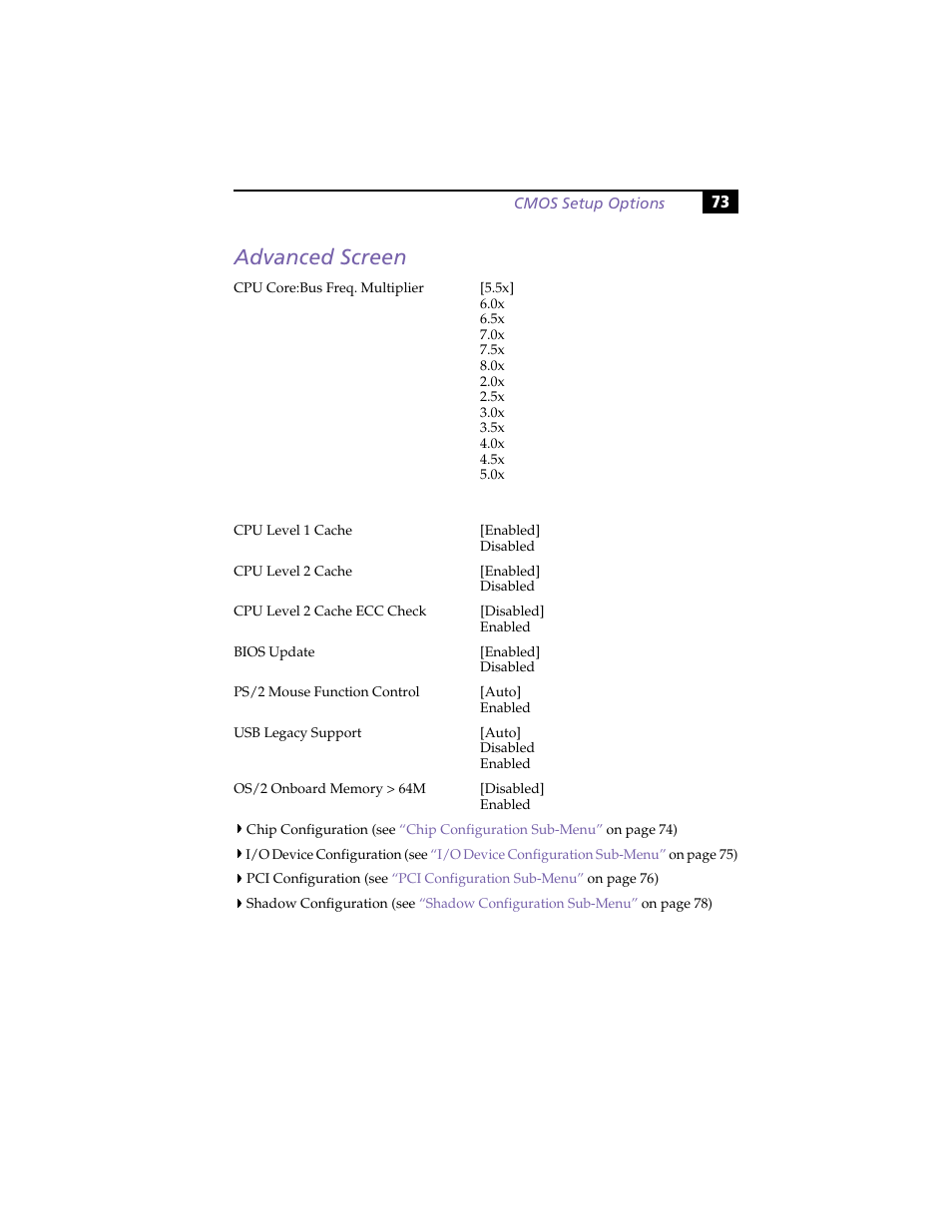 Advanced screen | Sony PCV-J100 User Manual | Page 87 / 114