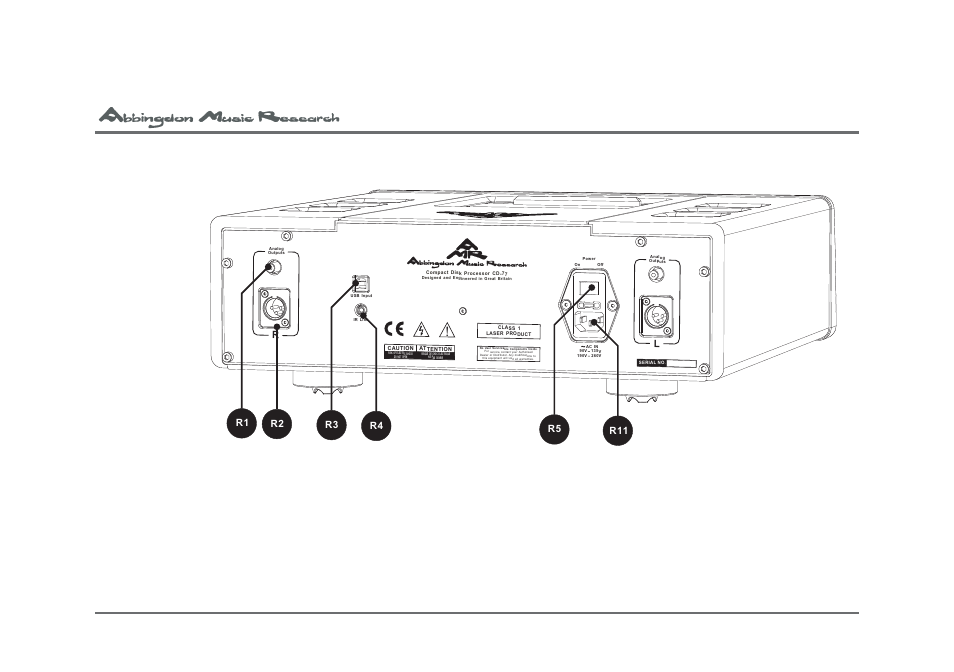 2a. start-up, Figure 2.2 - cd-77 rear panel | Abbingdon Music Research Compact Disk Processor CD-77 User Manual | Page 16 / 39