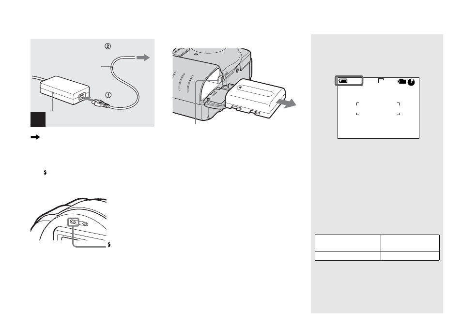Mp (12), Battery remaining indicator, Charging time | Sony MVC-CD350 User Manual | Page 12 / 120