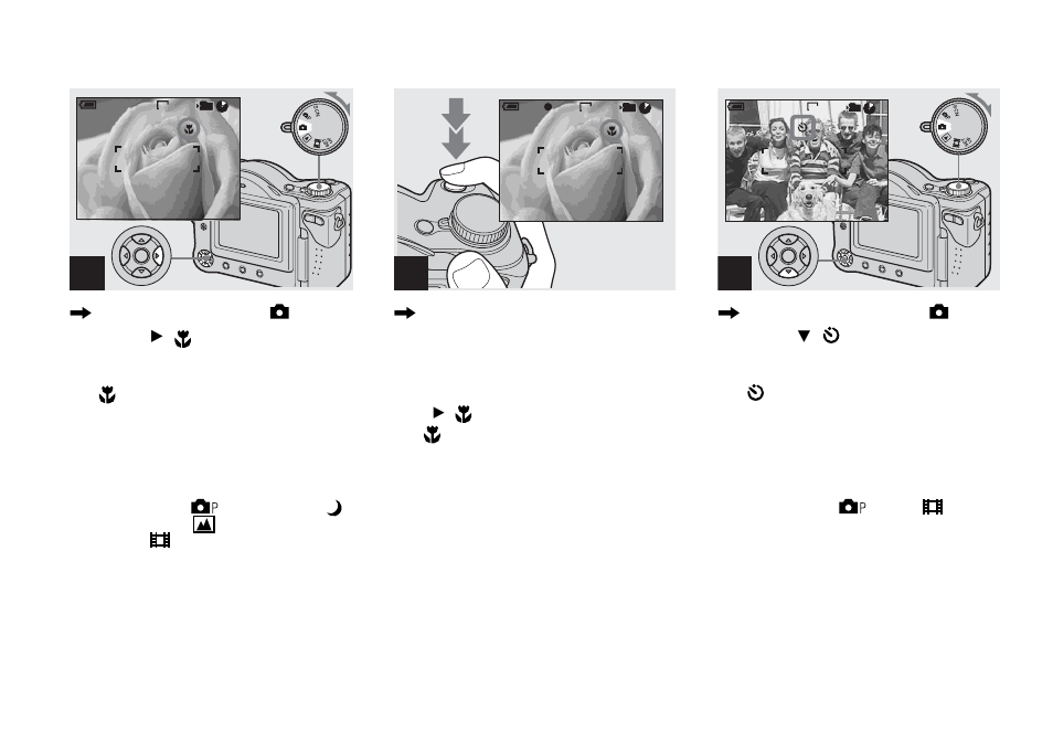 Using the self-timer | Sony MVC-CD350 User Manual | Page 26 / 120