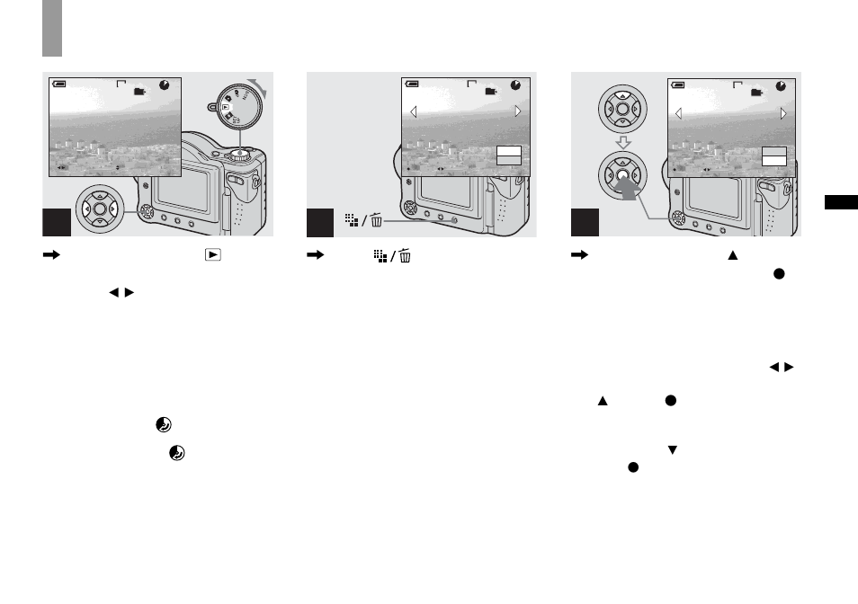 Deleting still images, Deleting images | Sony MVC-CD350 User Manual | Page 35 / 120