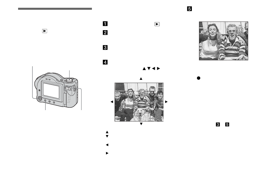 Enlarging a portion of a still image, Enlarging an image — playback zoom, Enlarging an image | Playback zoom | Sony MVC-CD350 User Manual | Page 60 / 120