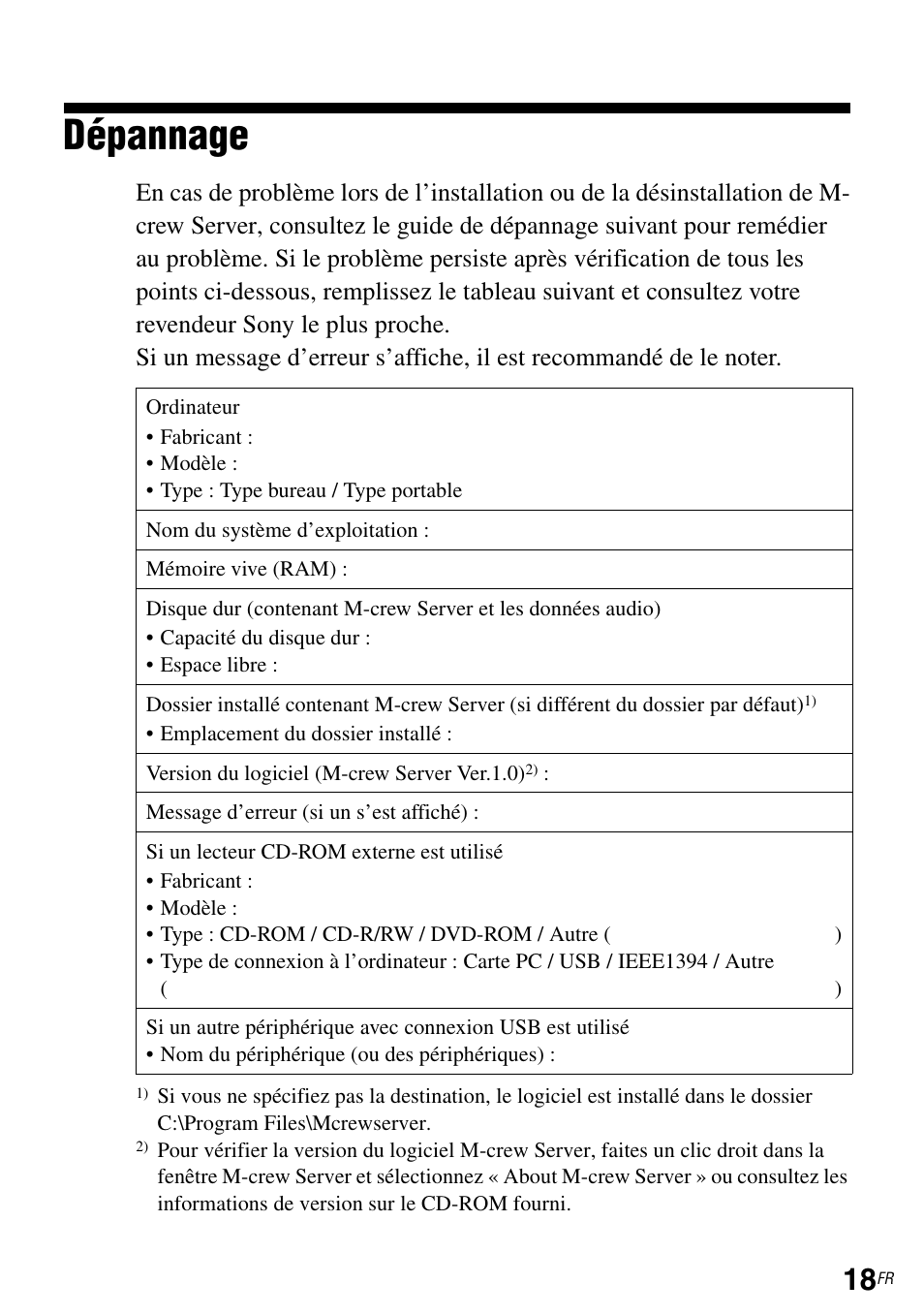 Dépannage | Sony NAS-CZ1 User Manual | Page 41 / 264